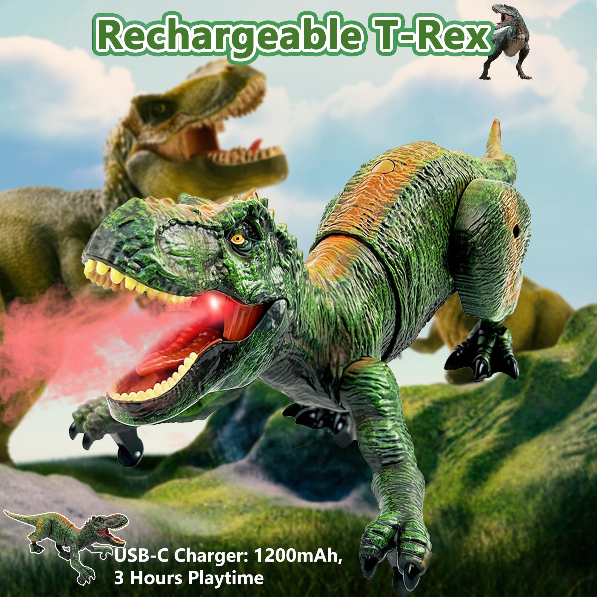 Amazon.com: Richgv Robot Dinosaur Toys for Kids 5-7,Remote Control